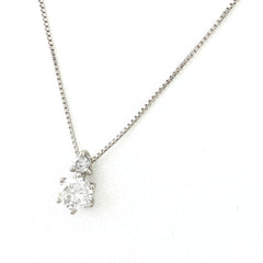 約40cm ダイヤモンド ネックレス プラチナ ペンダント メレダイヤ Pt900 Pt850 ダイヤモンド レディース 【中古】nbjwl