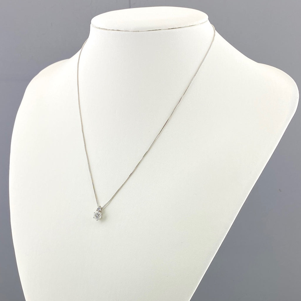 約40cm ダイヤモンド ネックレス プラチナ ペンダント メレダイヤ Pt900 Pt850 ダイヤモンド レディース 【中古】nbjwl