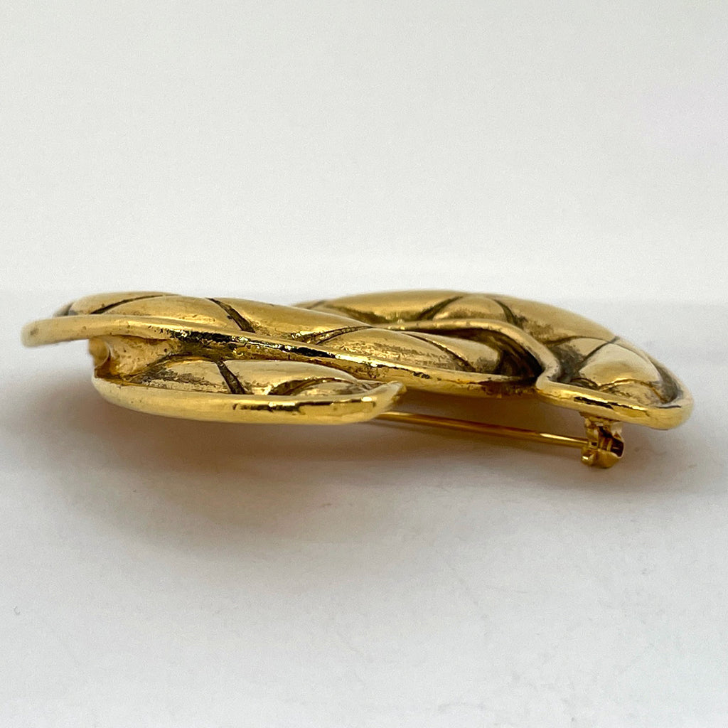 シャネル ココマーク ブローチ マトラッセ ブローチ GP ゴールド レディース 【中古】bracc