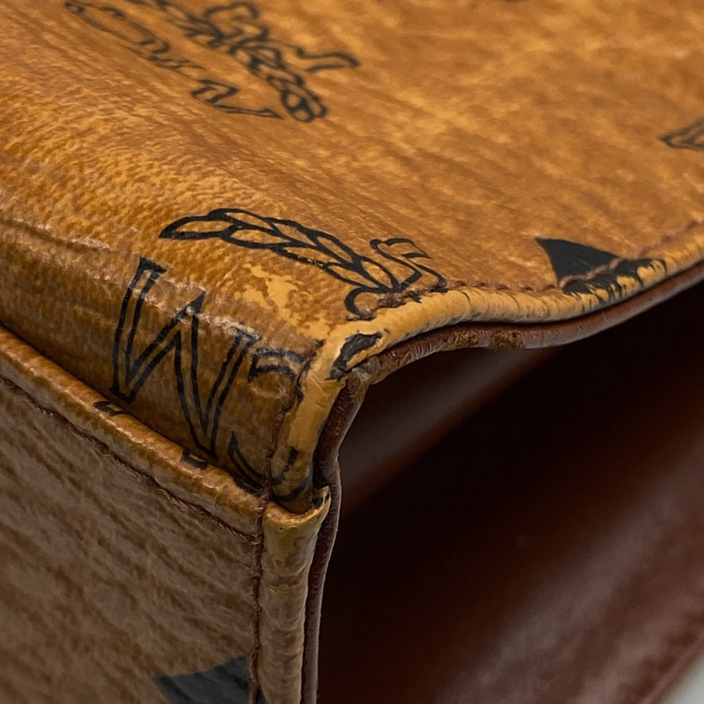 エム・シー・エム ロゴグラム ハンドバッグ 2WAY ショルダーバッグ ヴィセトス ハンドバッグ レザー ブラウン レディース 【中古】brbag