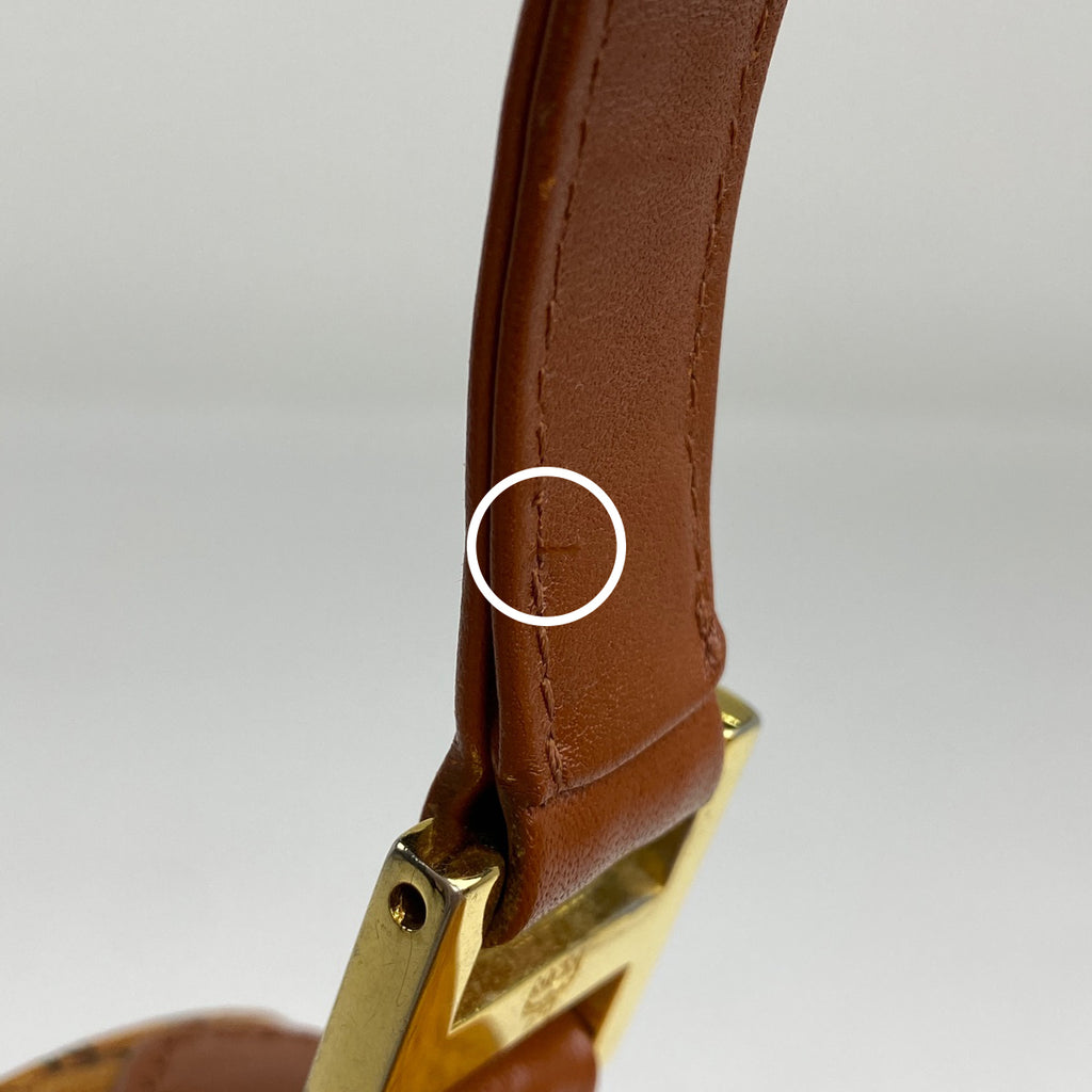 エム・シー・エム ロゴグラム ハンドバッグ 2WAY ショルダーバッグ ヴィセトス ハンドバッグ レザー ブラウン レディース 【中古】brbag