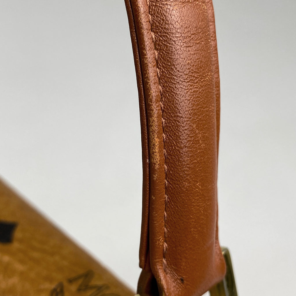 エム・シー・エム ロゴグラム ハンドバッグ 2WAY ショルダーバッグ ヴィセトス ハンドバッグ レザー ブラウン レディース 【中古】brbag