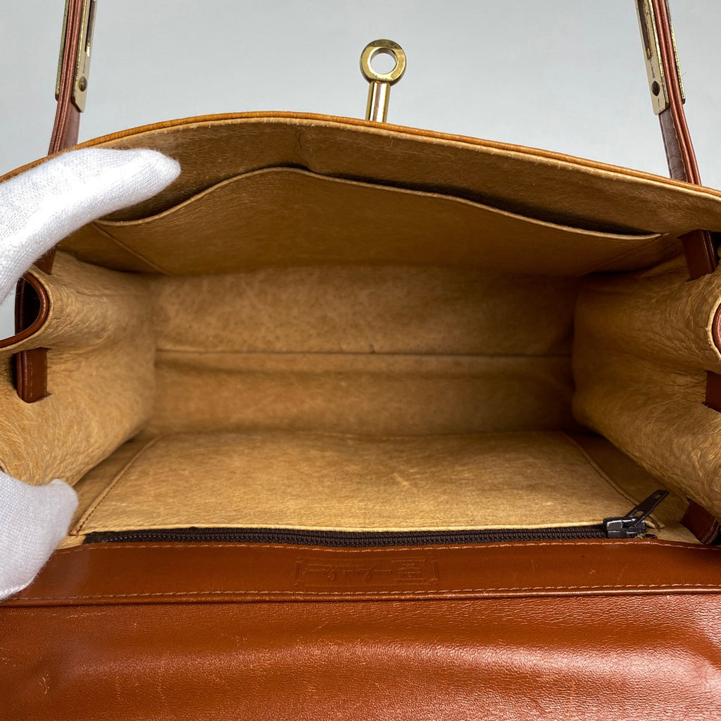 エム・シー・エム ロゴグラム ハンドバッグ 2WAY ショルダーバッグ ヴィセトス ハンドバッグ レザー ブラウン レディース 【中古】brbag