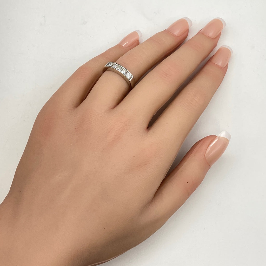 メレダイヤ デザインリング プラチナ 指輪 リング 12号 Pt850 ダイヤモンド レディース 【中古】nbjwl