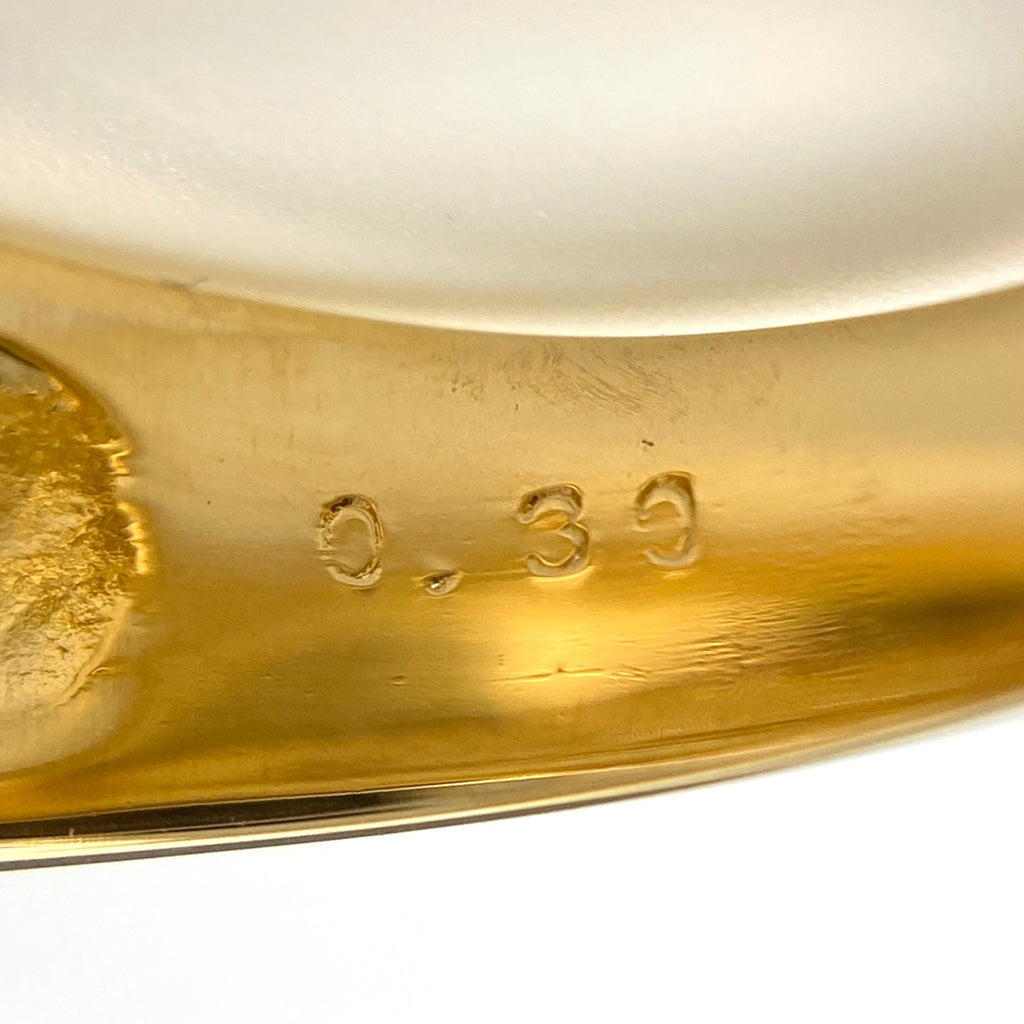 メレダイヤ デザインリング YG イエローゴールド 指輪 リング 12号 K18 ダイヤモンド レディース 【中古】nbjwl