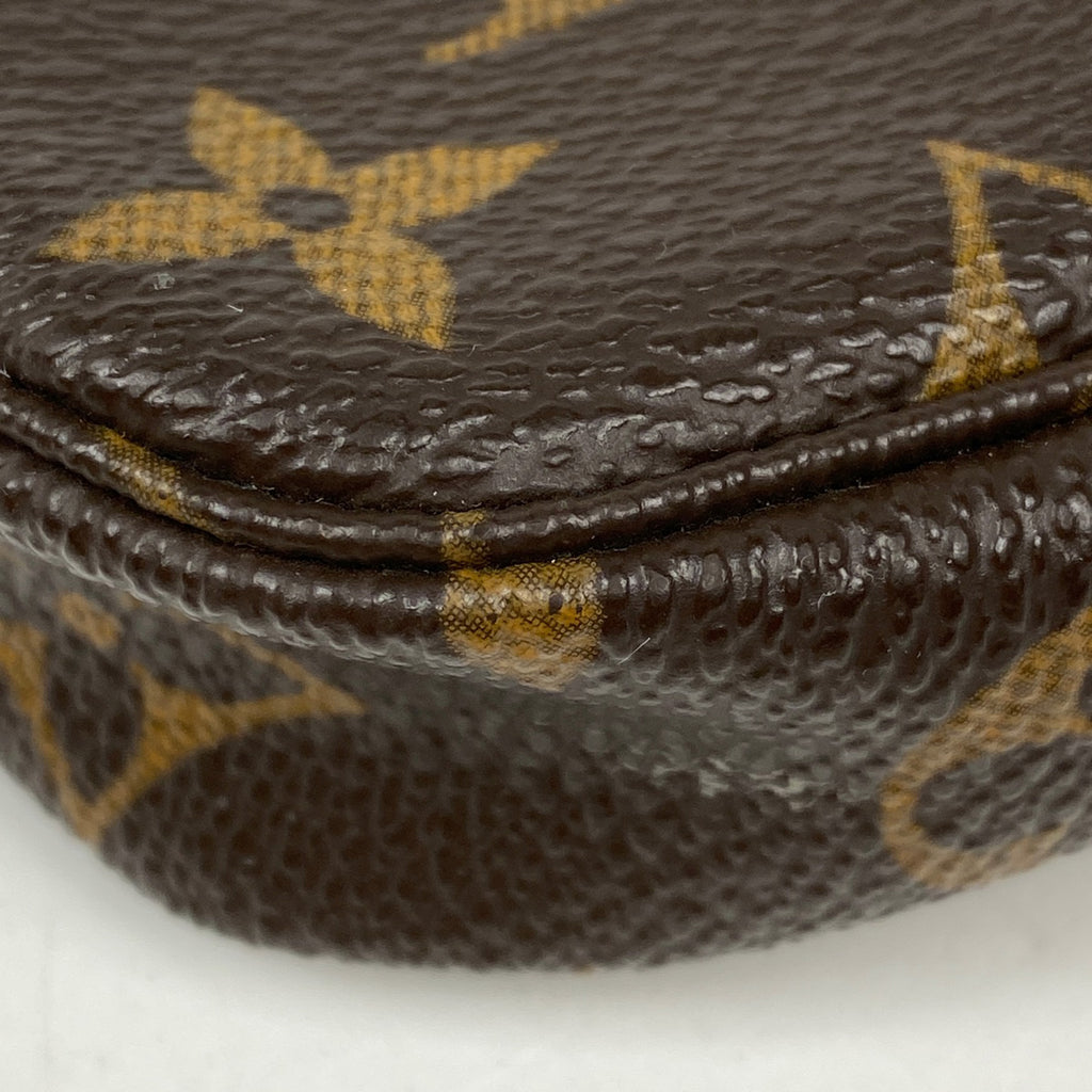 ルイ・ヴィトン ミニ ポシェット アクセソワール メイク コスメ アクセサリーポーチ モノグラム ブラウン M58009 レディース 【中古】brbag