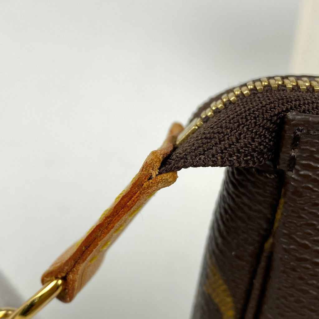 ルイ・ヴィトン ミニ ポシェット アクセソワール メイク コスメ アクセサリーポーチ モノグラム ブラウン M58009 レディース 【中古】brbag