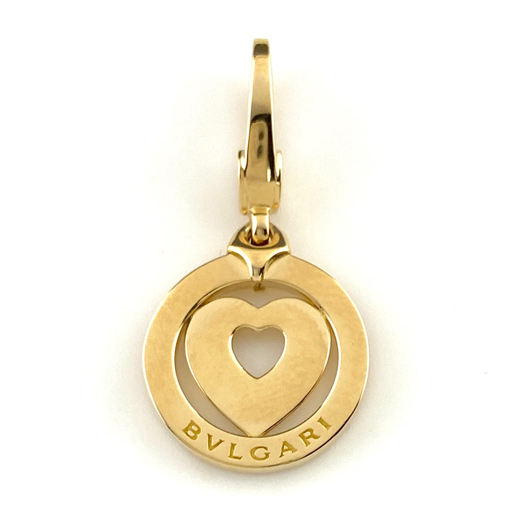 ブルガリ トンド ハート トップ YG イエローゴールド チャーム ペンダントトップ 750 レディース 【中古】brjwl