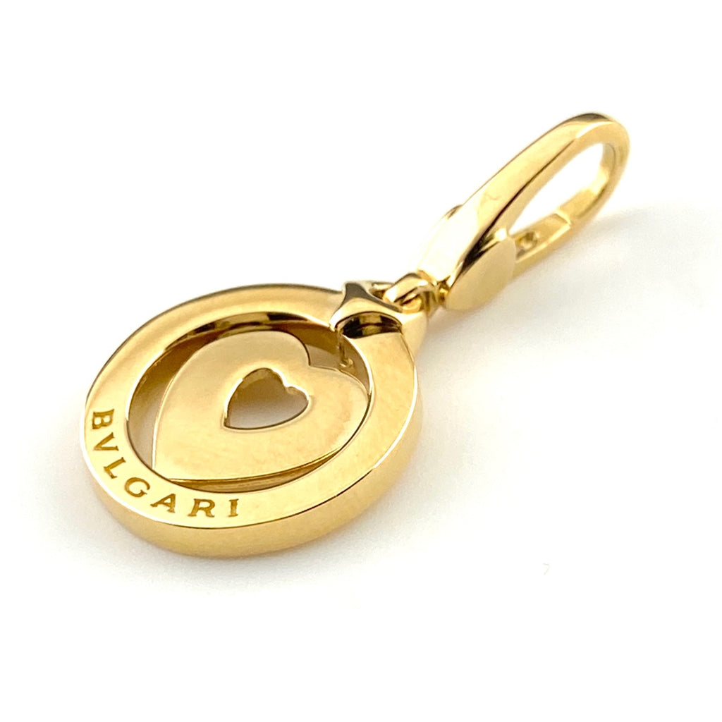 ブルガリ トンド ハート トップ YG イエローゴールド チャーム ペンダントトップ 750 レディース 【中古】brjwl