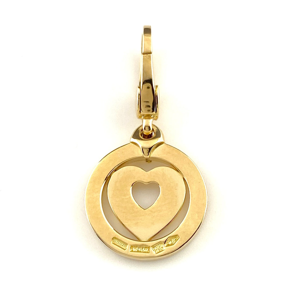 ブルガリ トンド ハート トップ YG イエローゴールド チャーム ペンダントトップ 750 レディース 【中古】brjwl