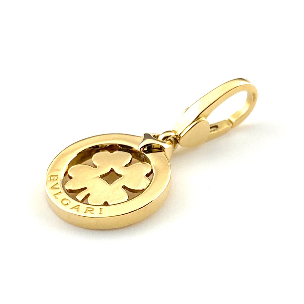 ブルガリ トンド クローバー トップ YG イエローゴールド チャーム ペンダントトップ 750 レディース 【中古】brjwl