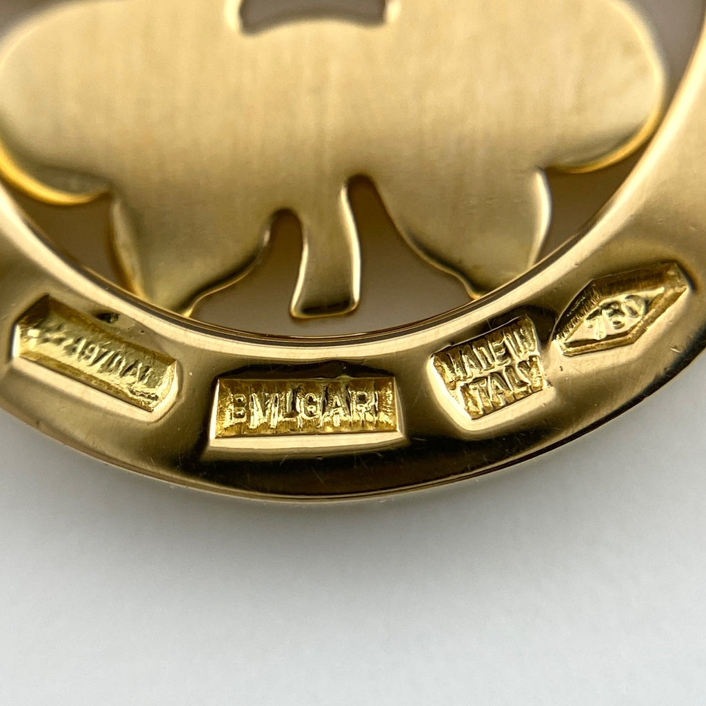 ブルガリ トンド クローバー トップ YG イエローゴールド チャーム ペンダントトップ 750 レディース 【中古】brjwl