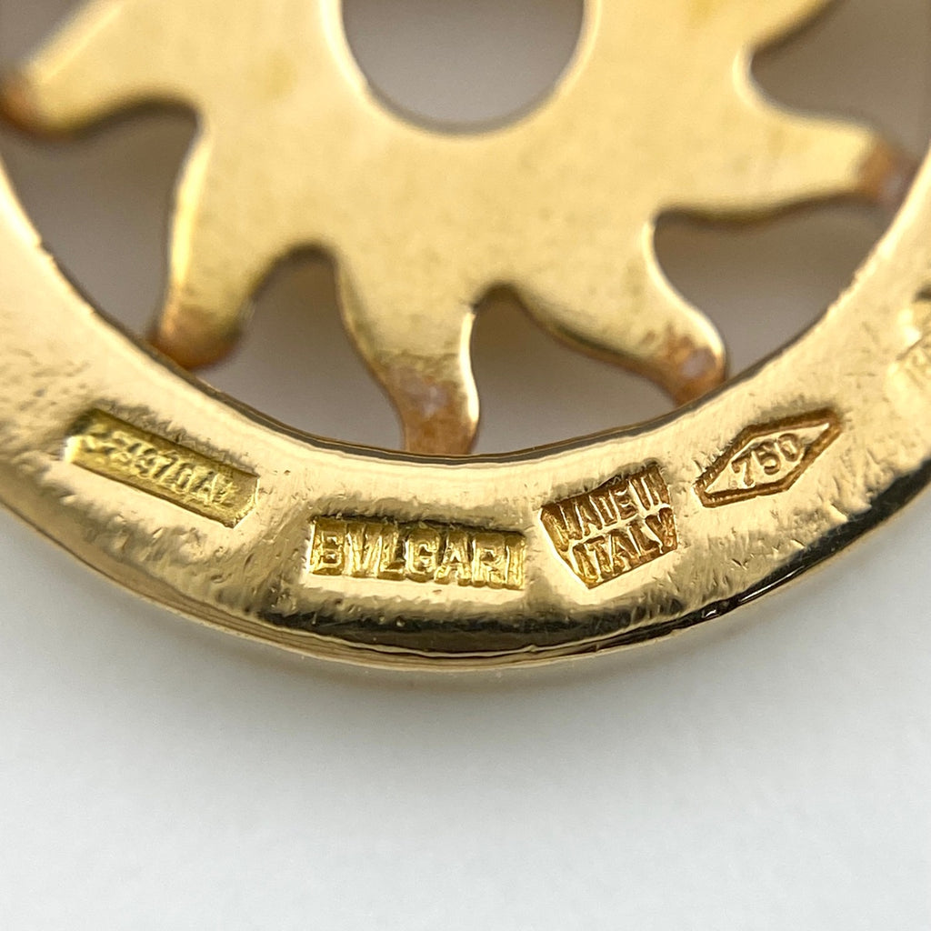 ブルガリ トンド サン トップ YG イエローゴールド チャーム ペンダントトップ 750 レディース 【中古】brjwl