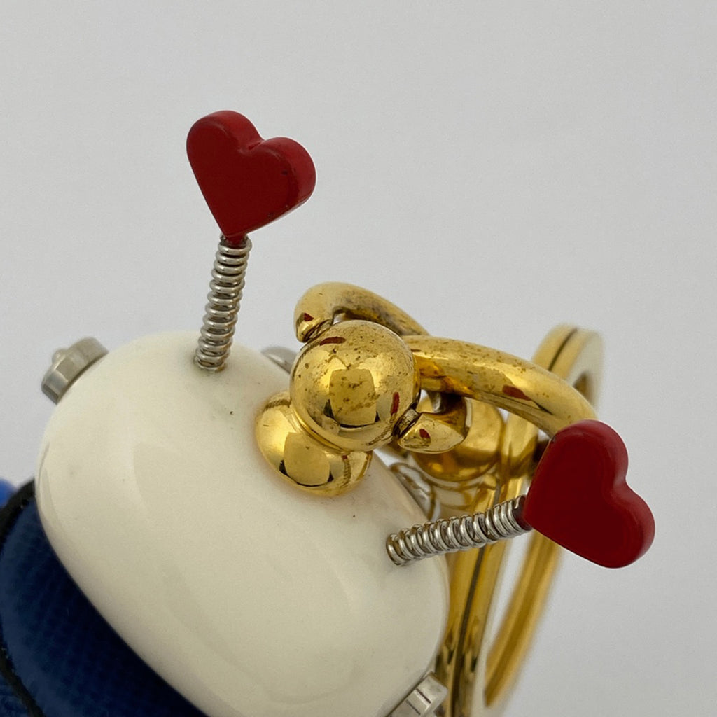 プラダ ロボットモチーフ バッグチャーム キューピット キーリング キーホルダー バッグチャーム GP レザー ゴールド マルチカラー レディース 【中古】brbag