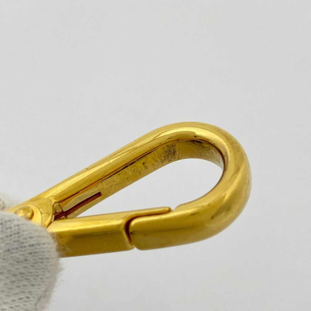 プラダ ロボットモチーフ バッグチャーム キューピット キーリング キーホルダー バッグチャーム GP レザー ゴールド マルチカラー レディース 【中古】brbag