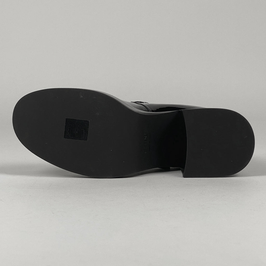 セリーヌ トリオンフ パンプス メリージェーン 厚底 エナメル 靴 パンプス パテントレザー ブラック レディース 【中古】brapp