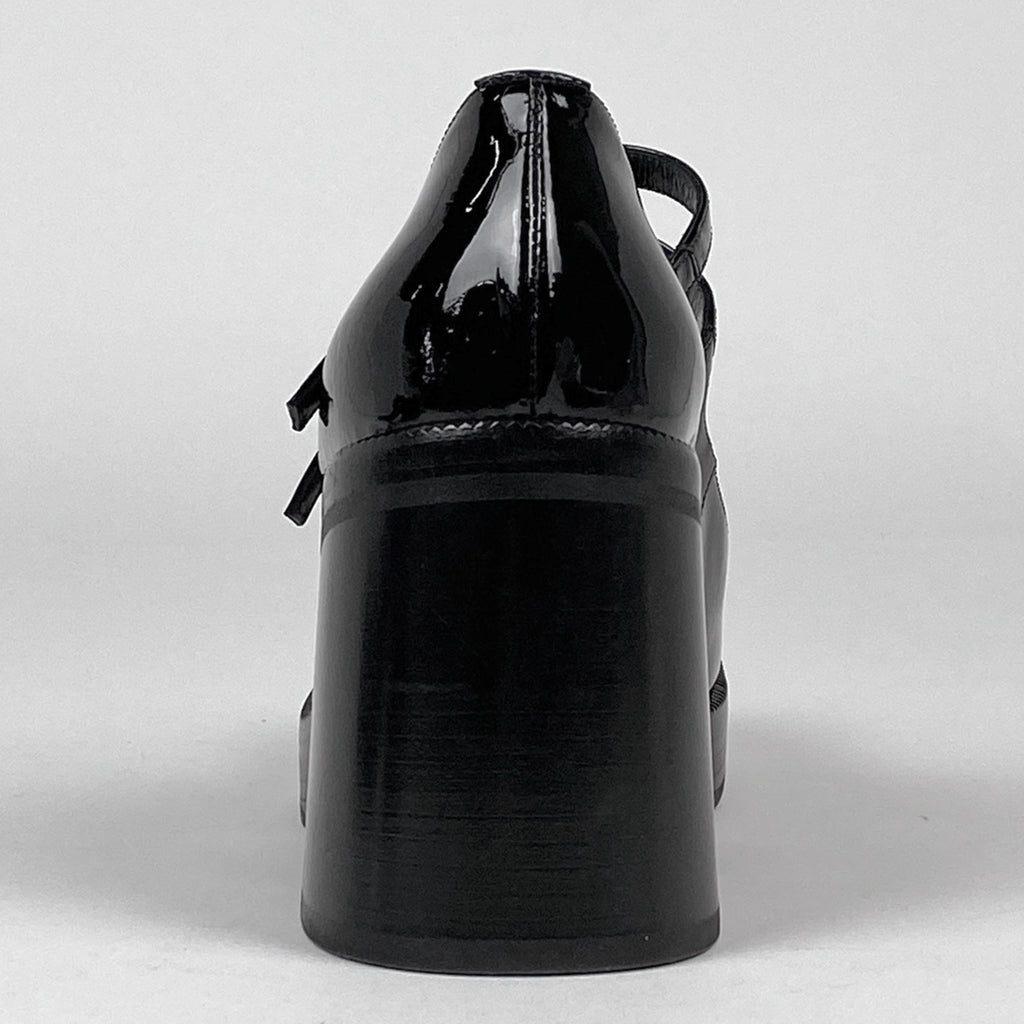 セリーヌ トリオンフ パンプス メリージェーン 厚底 エナメル 靴 パンプス パテントレザー ブラック レディース 【中古】brapp