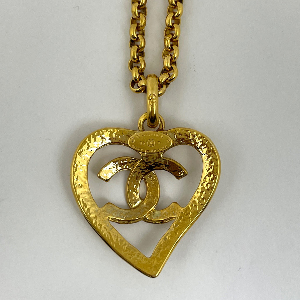 シャネル ココマーク ハートモチーフ ネックレス チェーン ネックレス GP ゴールド レディース 【中古】bracc