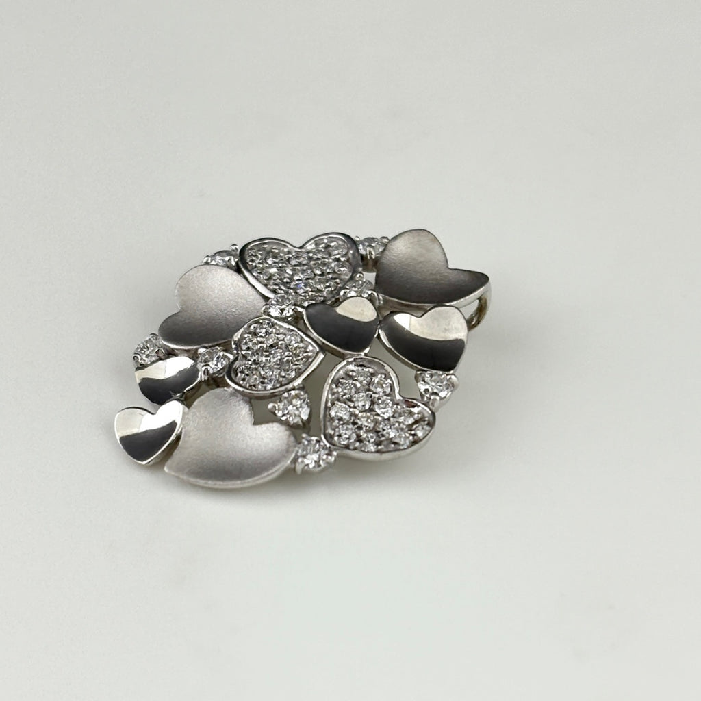 ハートモチーフ ペンダントトップ WG ホワイトゴールド ペンダントトップ K18 WG ダイヤモンド レディース 【中古】nbjwl