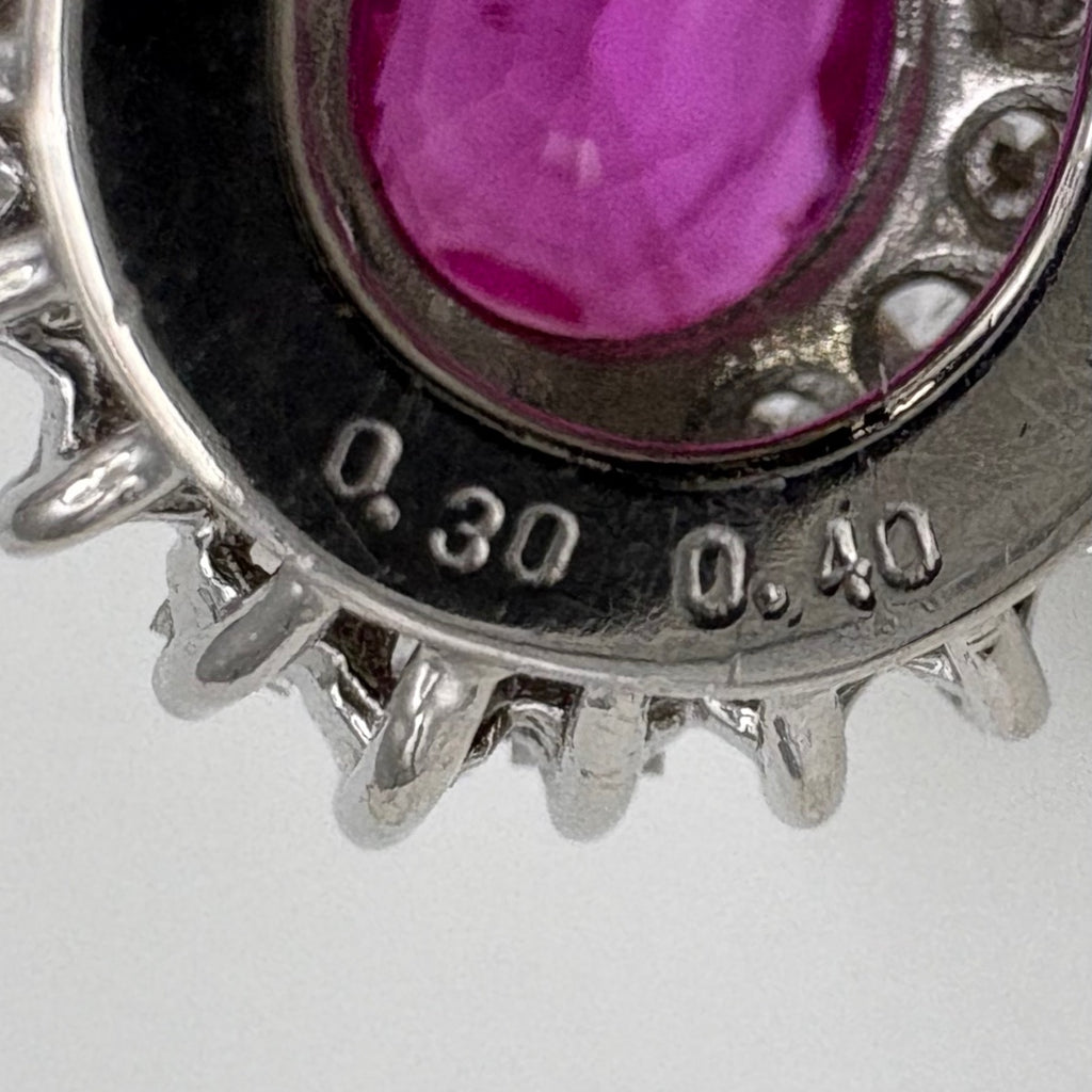 ルビー ペンダントトップ プラチナ メレダイヤ ペンダントトップ Pt900 ルビー ダイヤモンド レディース 【中古】nbjwl
