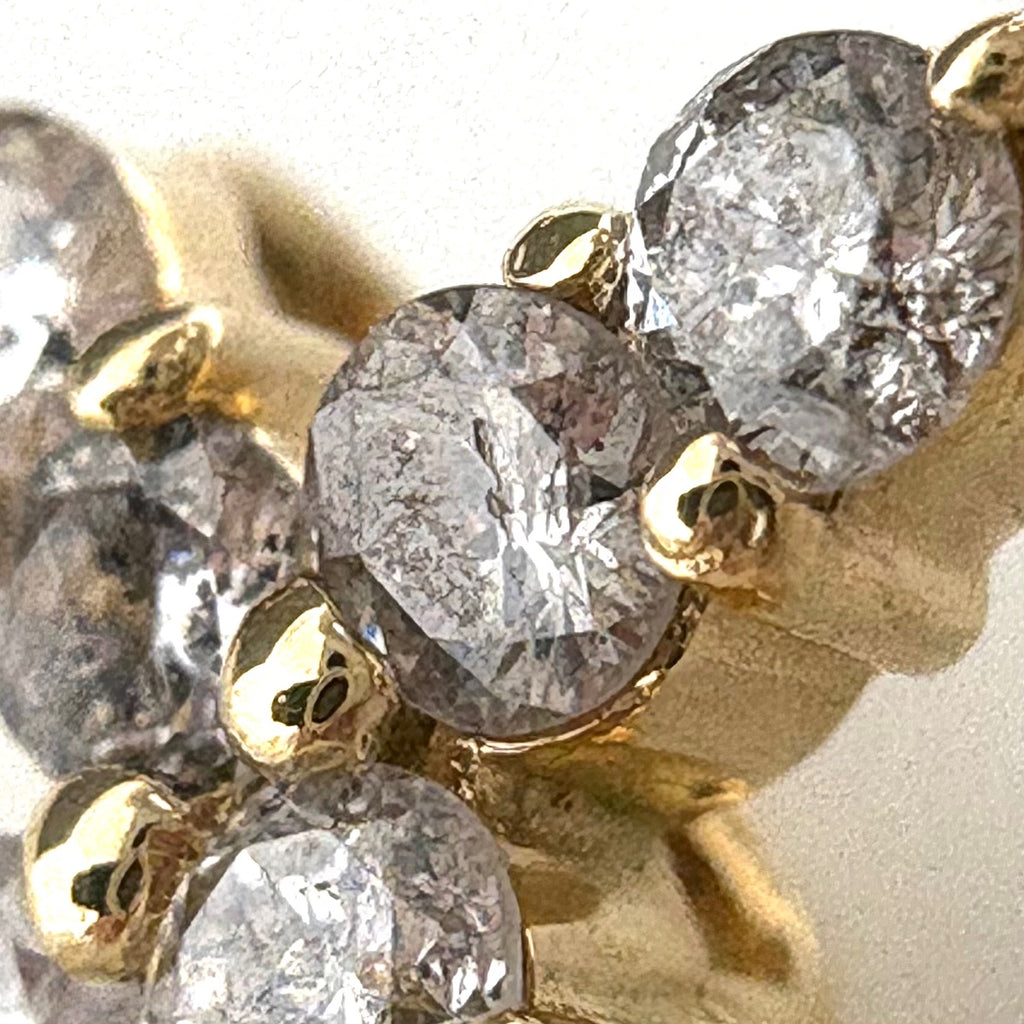 クロスモチーフ ペンダントトップ YG イエローゴールド 十字架 ペンダントトップ K18 ダイヤモンド レディース 【中古】nbjwl