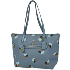 コーチ ロゴ トートバッグ フラワー柄 トートバッグ レザー ブルー 37226 レディース 【中古】brbag