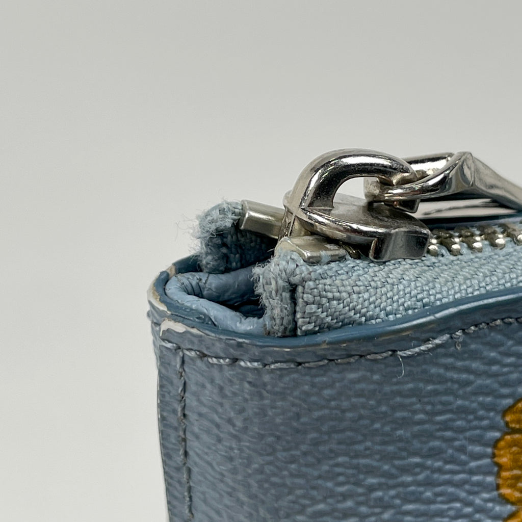 コーチ ロゴ トートバッグ フラワー柄 トートバッグ レザー ブルー 37226 レディース 【中古】brbag