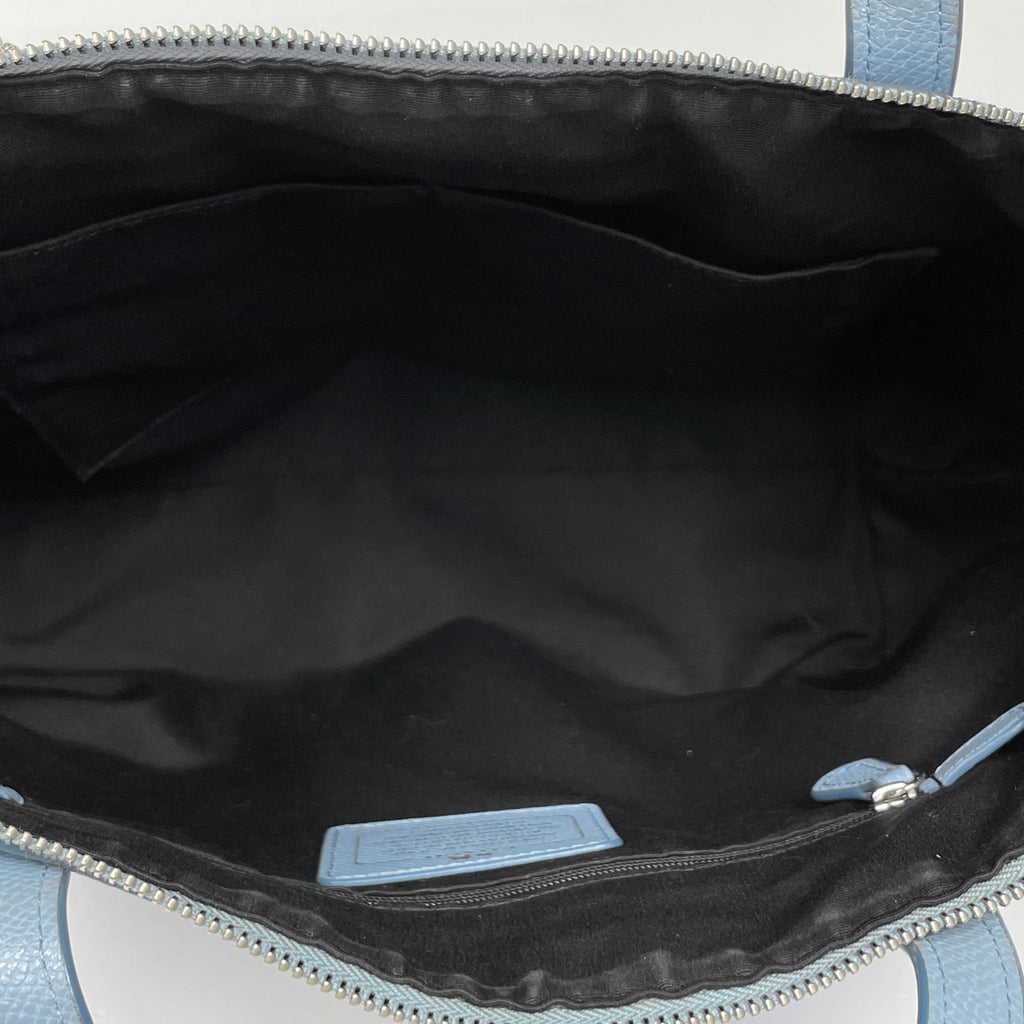 コーチ ロゴ トートバッグ フラワー柄 トートバッグ レザー ブルー 37226 レディース 【中古】brbag