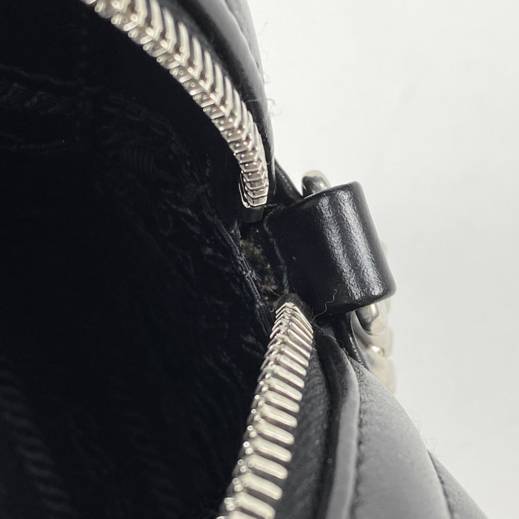 プラダ ダイアグラム チェーン ショルダーバッグ ロゴ ショルダーバッグ レザー ネロ(ブラック) 1BH083 レディース 【中古】brbag