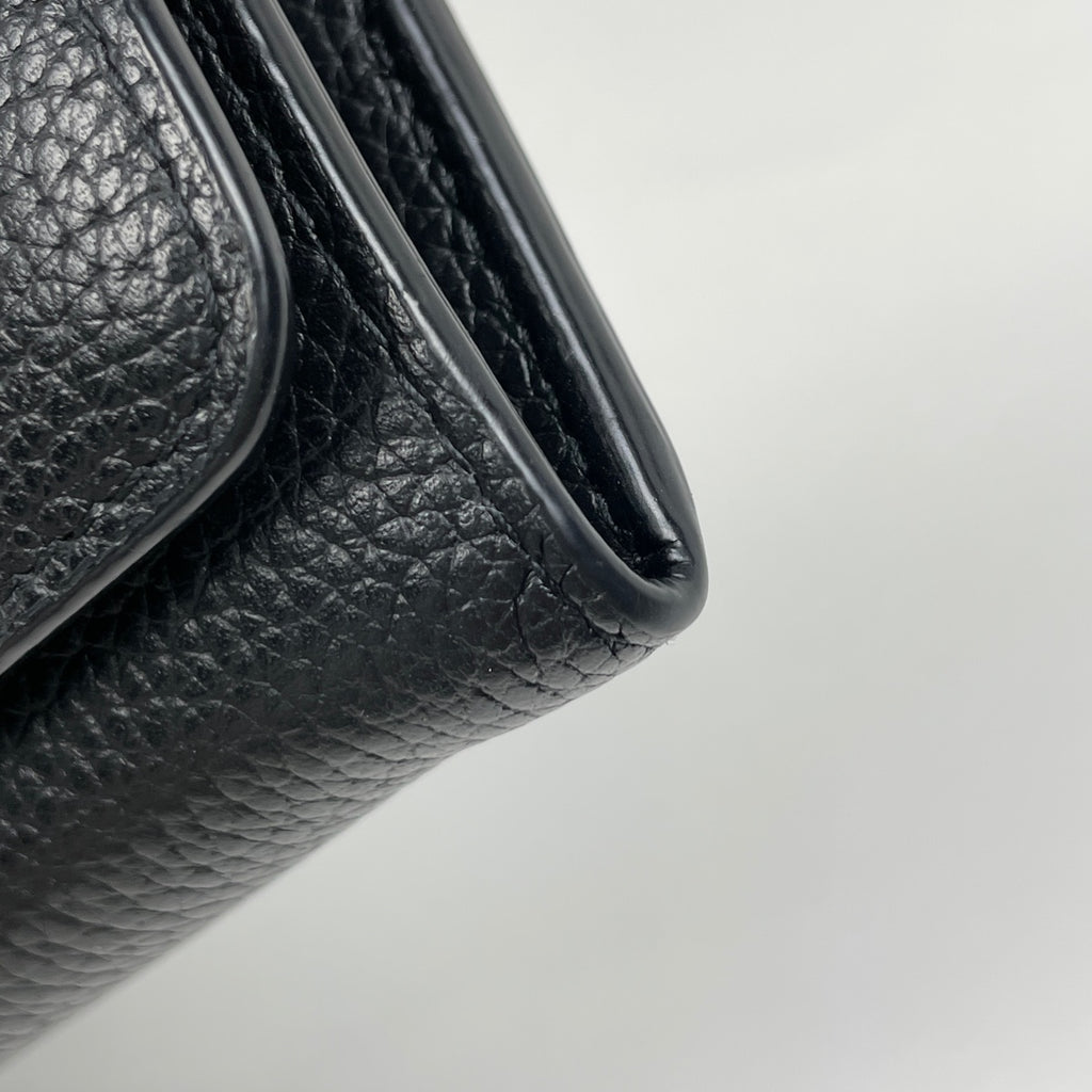 プラダ ロゴ 二つ折り 長財布 札入れ 小銭入れ 長財布 レザー ネロ(ブラック) 1MH132 レディース 【中古】brbag