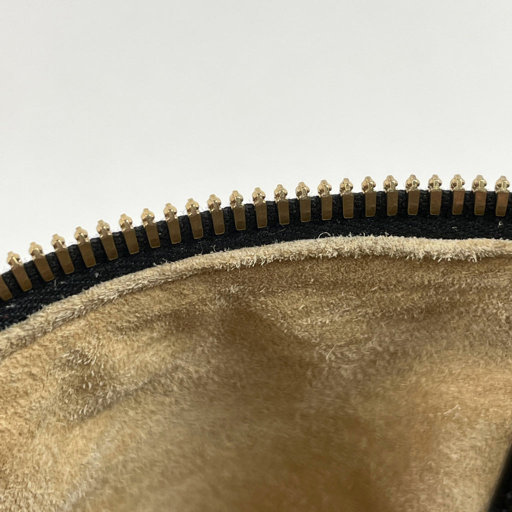 ボッテガヴェネタ イントレチャート ハンドバッグ ワンショルダー ポーチ ハンドバッグ レザー ブラック 114087 レディース 【中古】brbag