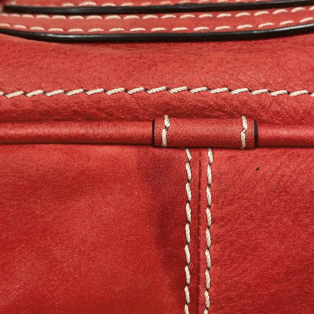 ロエベ アナグラム トートバッグ ロゴ ショルダーバッグ タッセル トートバッグ レザー レッド レディース 【中古】brbag