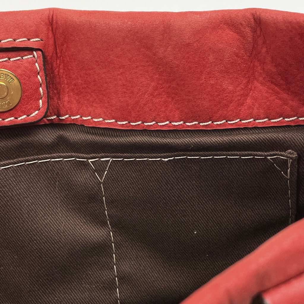 ロエベ アナグラム トートバッグ ロゴ ショルダーバッグ タッセル トートバッグ レザー レッド レディース 【中古】brbag