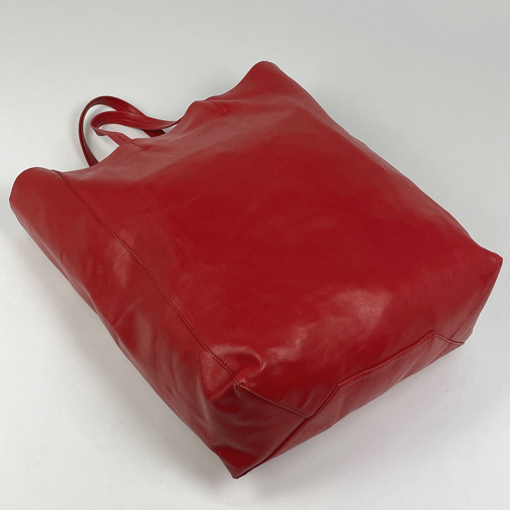セリーヌ ロゴ トートバッグ ホリゾンタルカバ トートバッグ レザー レッド レディース 【中古】brbag