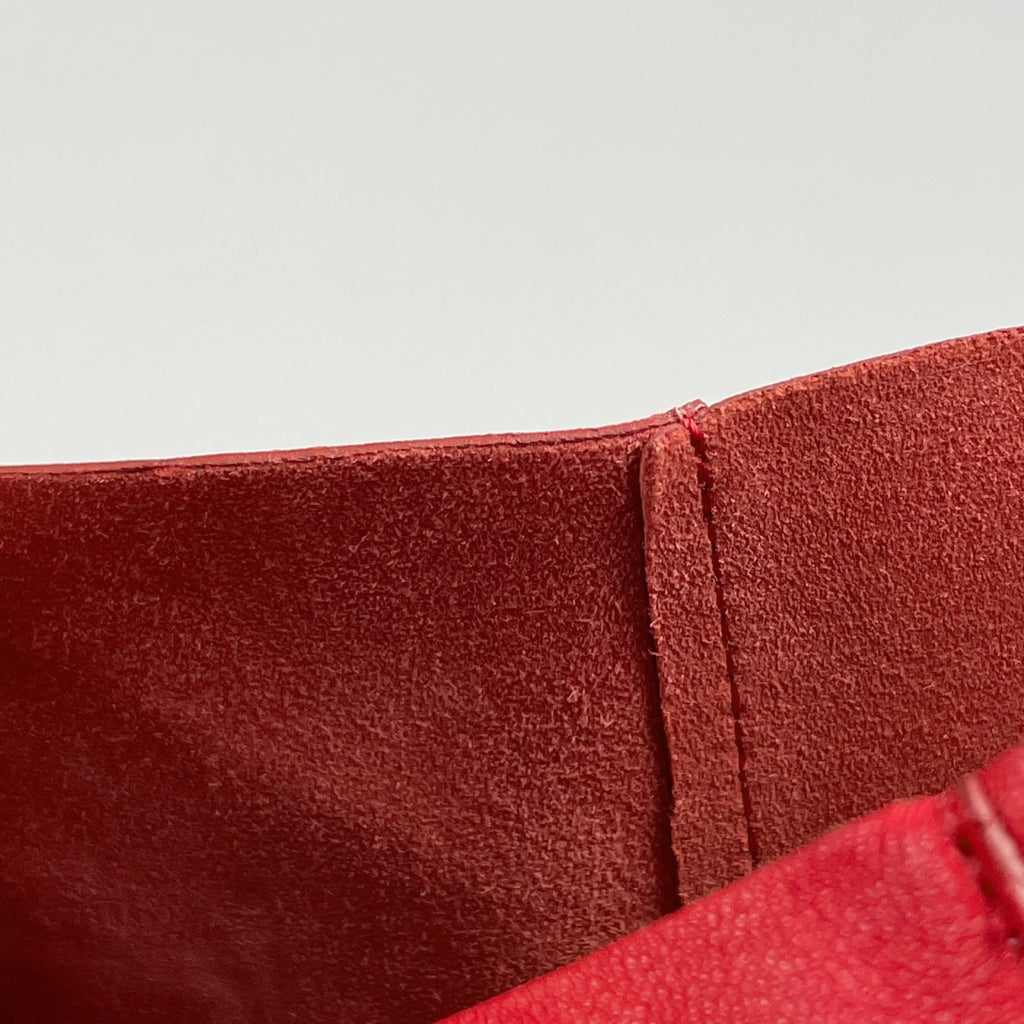 セリーヌ ロゴ トートバッグ ホリゾンタルカバ トートバッグ レザー レッド レディース 【中古】brbag