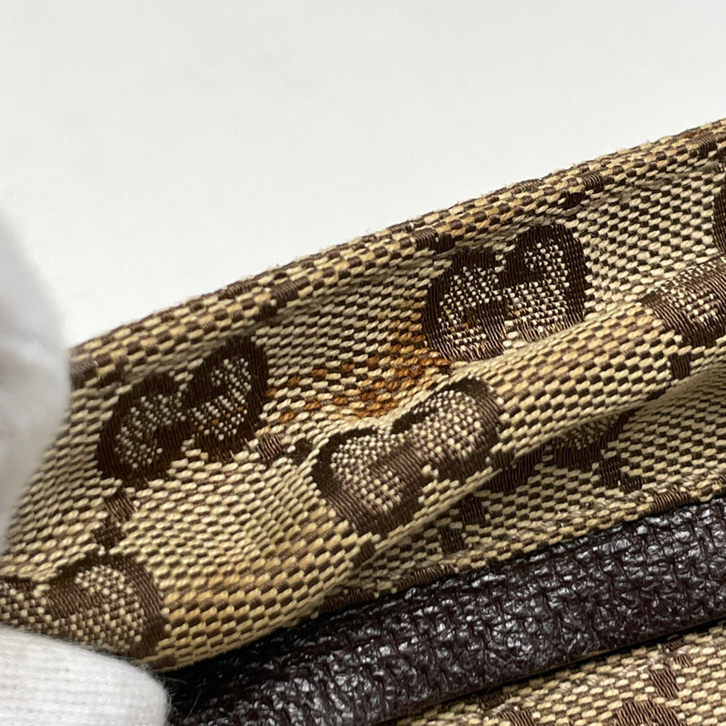 グッチ GG柄 ウエストバッグ ウエストポーチ シェリーライン ウェブ ボディバッグ GGキャンバス ベージュ ブラウン 28566 レディース 【中古】brbag