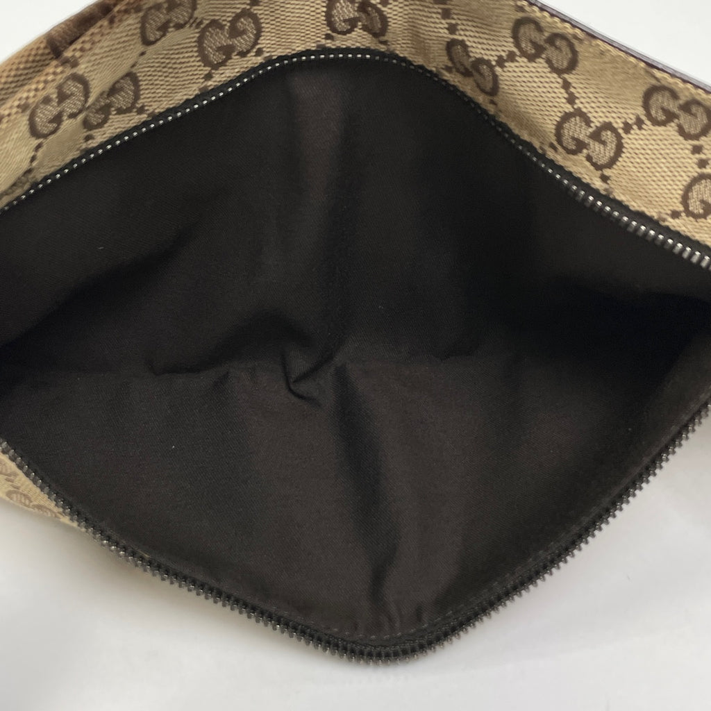 グッチ GG柄 ウエストバッグ ウエストポーチ シェリーライン ウェブ ボディバッグ GGキャンバス ベージュ ブラウン 28566 レディース 【中古】brbag