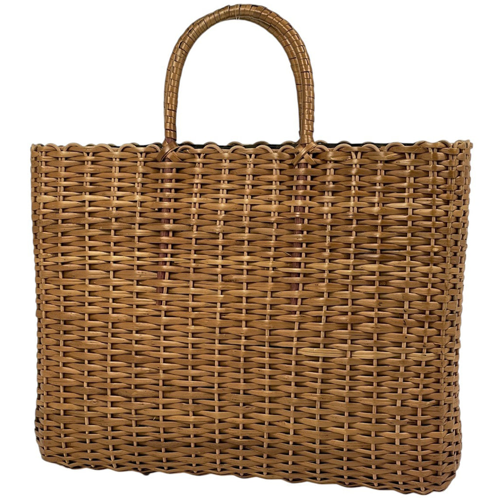 フェンディ かご ハンドバッグ ズッカ柄 トートバッグ ハンドバッグ ラタン ブラウン 15498 レディース 【中古】brbag