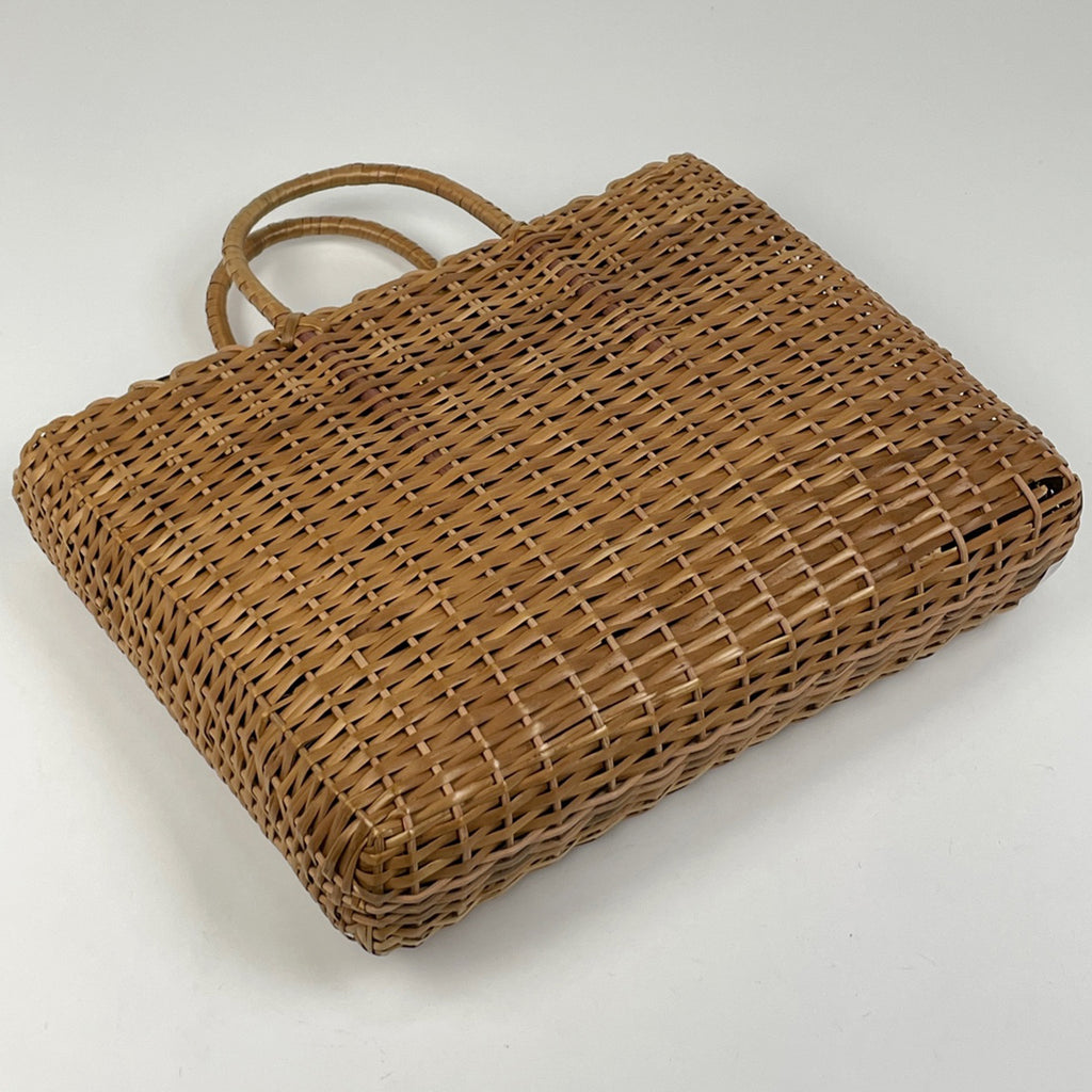 フェンディ かご ハンドバッグ ズッカ柄 トートバッグ ハンドバッグ ラタン ブラウン 15498 レディース 【中古】brbag