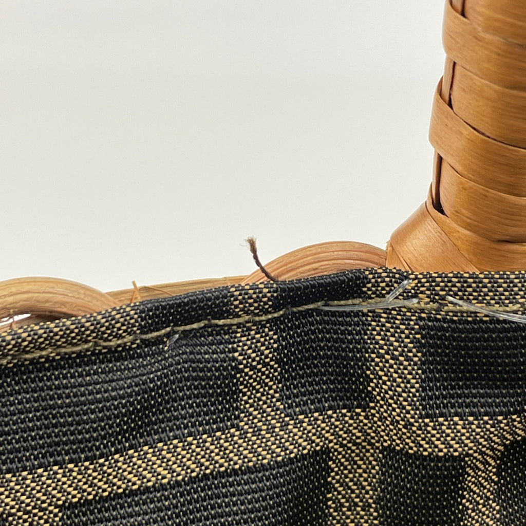 フェンディ かご ハンドバッグ ズッカ柄 トートバッグ ハンドバッグ ラタン ブラウン 15498 レディース 【中古】brbag