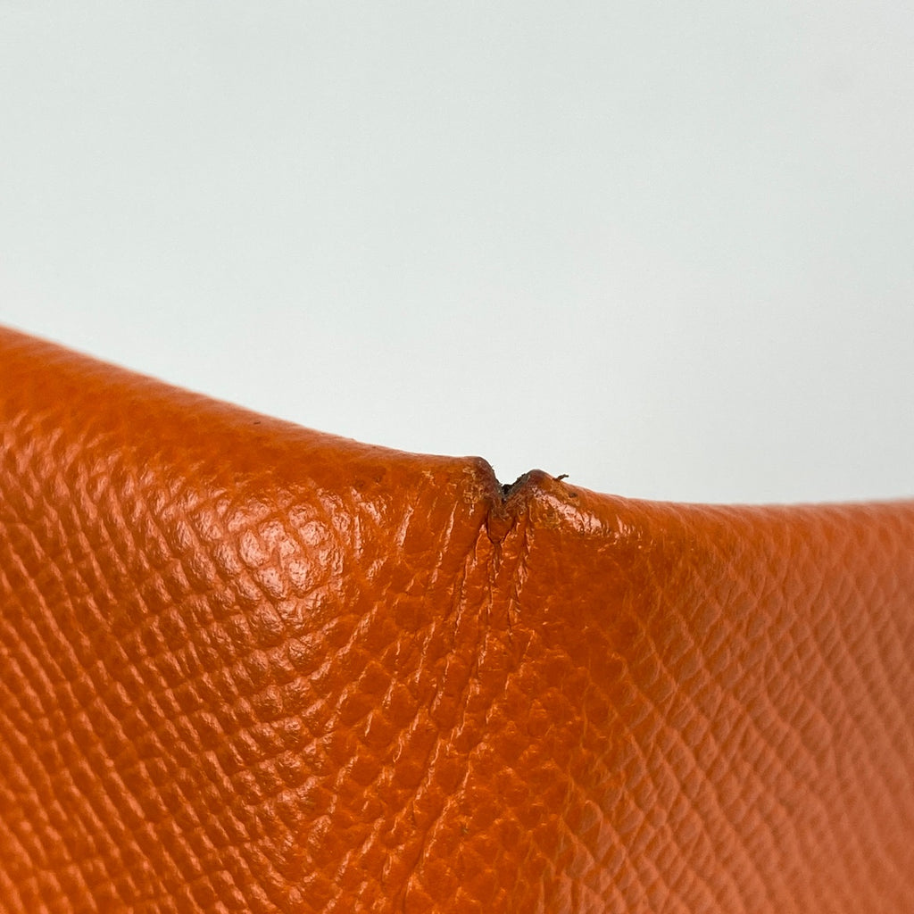 エルメス カルヴィ カードケース コインケース ヴォーエプソン オレンジ レディース 【中古】brbag