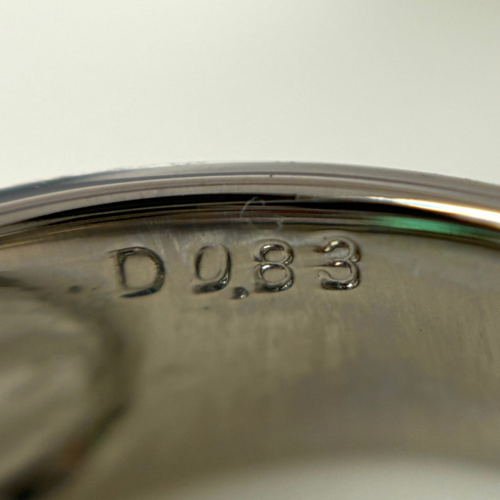 エメラルド デザインリング プラチナ YG イエローゴールド 指輪 メレダイヤ リング 12号 Pt900 エメラルド ダイヤモンド レディース 【中古】nbjwl