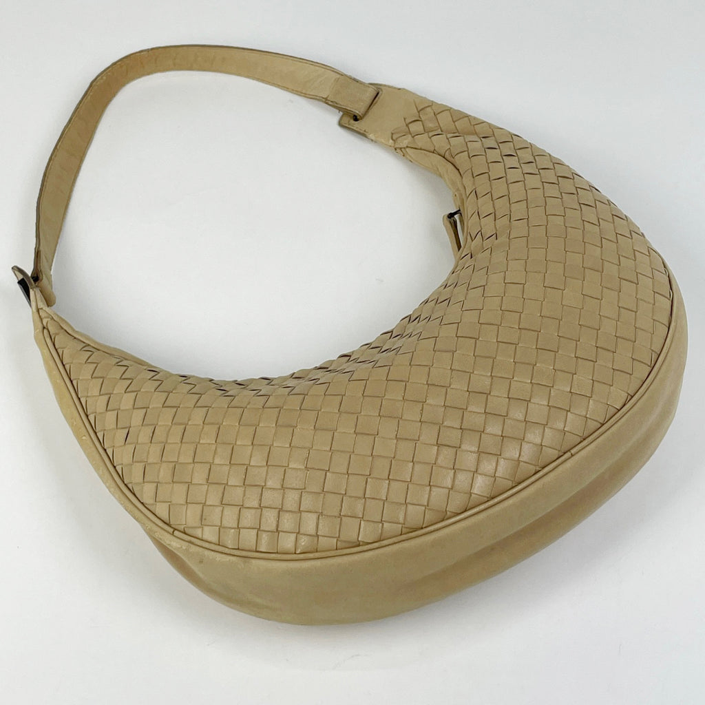 ボッテガヴェネタ イントレチャート ショルダーバッグ ワンショルダー ナッパ ショルダーバッグ レザー ベージュ レディース 【中古】brbag