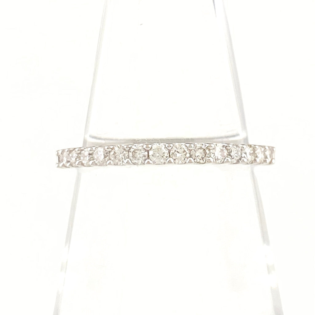 メレダイヤ デザインリング WG ホワイトゴールド 指輪 リング 10号 K18 WG ダイヤモンド レディース 【中古】nbjwl