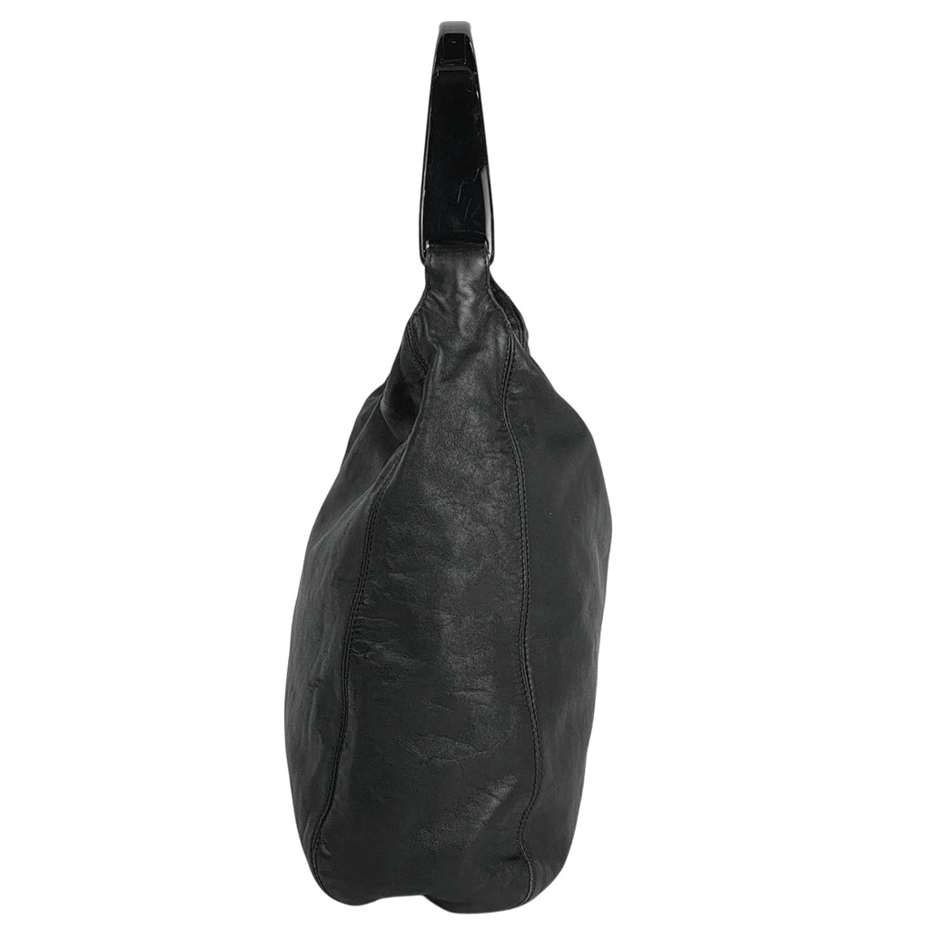 シャネル ココマーク プラハンドル バッグ ワンショルダー ハンドバッグ レザー ブラック レディース 【中古】brbag