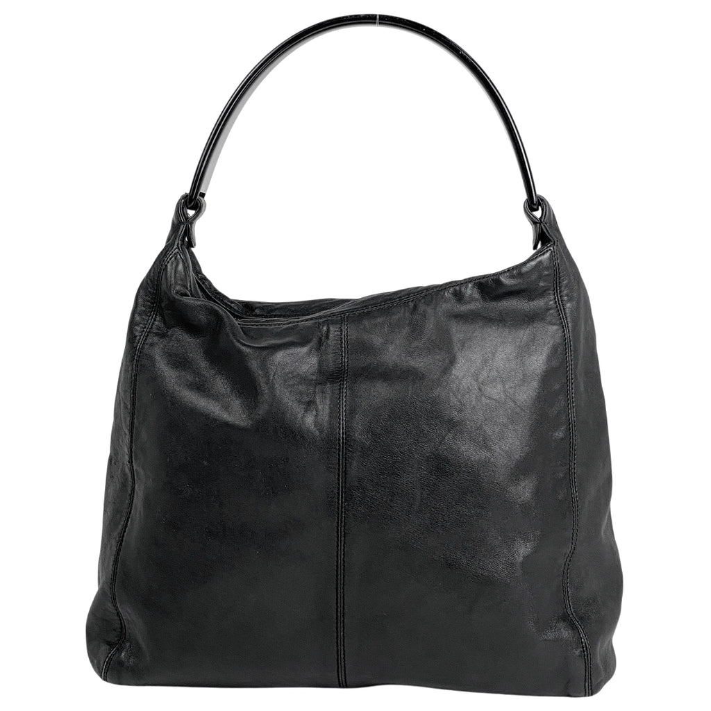 シャネル ココマーク プラハンドル バッグ ワンショルダー ハンドバッグ レザー ブラック レディース 【中古】brbag