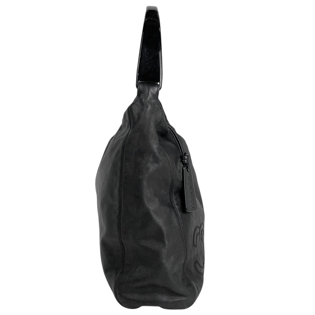 シャネル ココマーク プラハンドル バッグ ワンショルダー ハンドバッグ レザー ブラック レディース 【中古】brbag