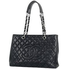 シャネル ココマーク チェーン トートバッグ ショルダーバッグ マトラッセ GST トートバッグ キャビアスキン ブラック A50995 レディース 【中古】brbag