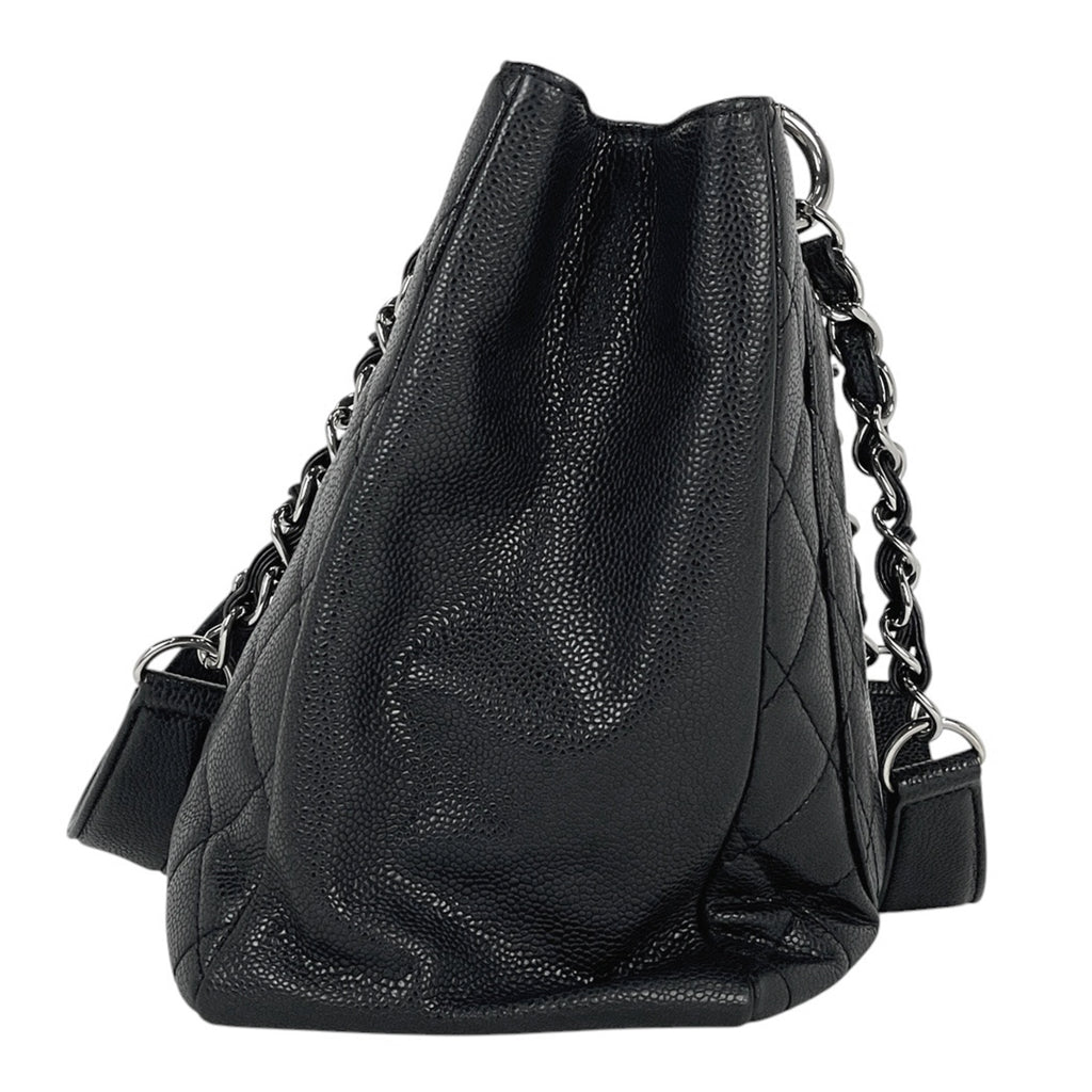 シャネル ココマーク チェーン トートバッグ ショルダーバッグ マトラッセ GST トートバッグ キャビアスキン ブラック A50995 レディース 【中古】brbag