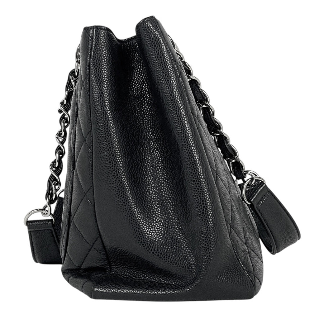 シャネル ココマーク チェーン トートバッグ ショルダーバッグ マトラッセ GST トートバッグ キャビアスキン ブラック A50995 レディース 【中古】brbag